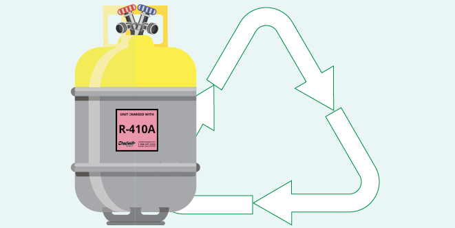 Refrigerant tank illustration